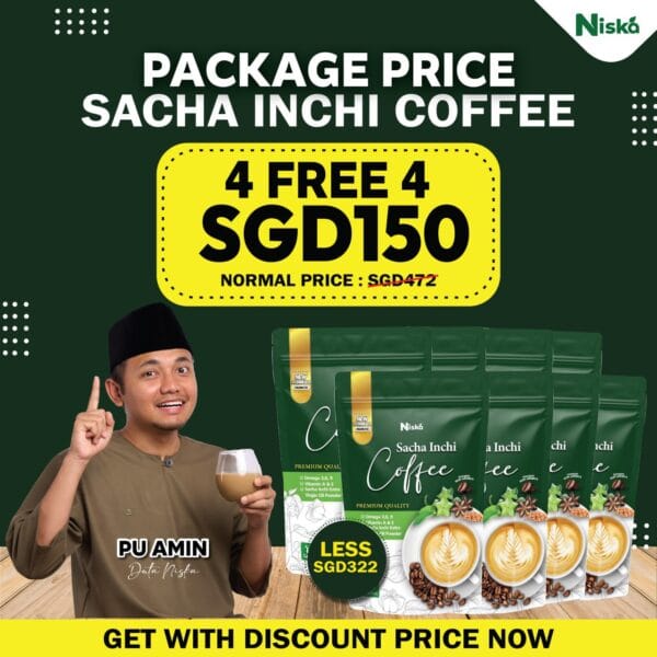 4 FREE 4  SACHA INCHI COFFEE